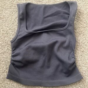 Elegant Charcoal Sleeveless Tank Top